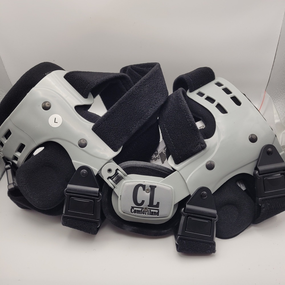 Comfortland OA-200-L OA Knee Brace Left Leg Osteoarthritis Support Grey Black L